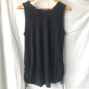 14th & Union Black Cinch Tie Tank Top